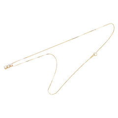 K18YG イエローゴールド ダイヤ0.50ct ベネチアンチェーン ネックレス レディース 【中古】