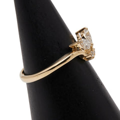 K18YG イエローゴールド ダイヤ0.40ct リング 指輪 レディース 11.5号 【中古】