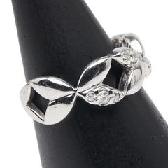 K18WG ホワイトゴールド ダイヤ0.18ct リング 指輪 レディース 11号 【中古】