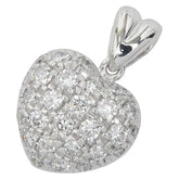 K18WG ホワイトゴールド ダイヤ0.50ct ハート モチーフ ペンダントトップ レディース 【中古】