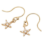 ヴァンドーム K18YG イエローゴールド ダイヤ 星 スター モチーフ フック ピアス レディース VANDOME 【中古】