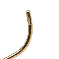 ヴァンドーム K18YG イエローゴールド ダイヤ 星 スター モチーフ フック ピアス レディース VANDOME 【中古】