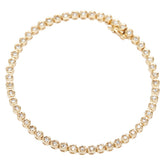 K18YG イエローゴールド ダイヤ1.002ct テニスチェーン ブレスレット レディース 【中古】