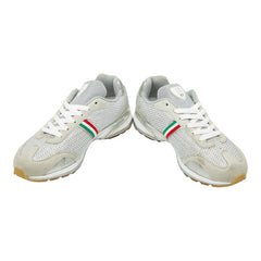 ドルチェアンドガッバーナ ロゴ スニーカー サイズ:7 シルバー ベージュ スウェット レザー レディース DOLCE&GABBANA 【中古】