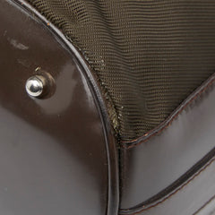 グッチ バンブー ハンドバッグ ショルダーバッグ 2WAY 001 3754 1657 ブラウン ナイロン パテントレザー レディース GUCCI 【中古】