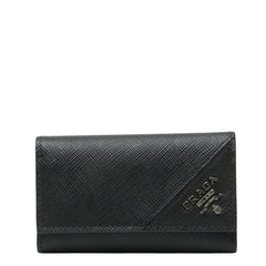 プラダ キーケース 6連 2PG222 ブラック サフィアーノレザー レディース PRADA 【中古】