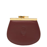 カルティエ コインケース 小銭入れ ワインレッド ボルドー レザー レディース CARTIER 【中古】