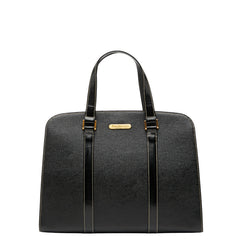 バーバリー ノバチェック ハンドバッグ ブラック レザー レディース BURBERRY 【中古】