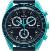 オメガ ×スウォッチ ムーンスウォッチ MISSION ON EARTH - POLAR LIGHTS 腕時計 SO33L103 クオーツ ブラック文字盤 セラミック ナイロン メンズ OMEGA 【中古】