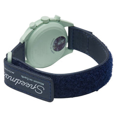 オメガ ×スウォッチ ムーンスウォッチ MISSION ON EARTH 腕時計 SO33G100 クオーツ ネイビー文字盤 セラミック ナイロン メンズ OMEGA 【中古】