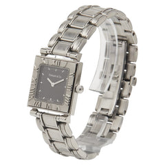 ティファニー アトラス 腕時計 クオーツ ブラック文字盤 ステンレススチール レディース TIFFANY&Co. 【中古】