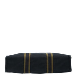 エルメス フールトゥ トートMM ハンドバッグ トートバッグ ブラック カーキ キャンバス レディース HERMES 【中古】