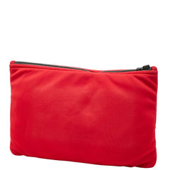 エルメス ネオバン トゥルース フラットMM ポーチ 小物入れ ルージュカザック レッド ポリアミド/エラスタン レディース HERMES 【中古】