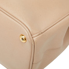 プラダ ガレリア ラージ ハンドバッグ ショルダーバッグ 2WAY 1BA274 ピンクベージュ レザー レディース PRADA 【中古】