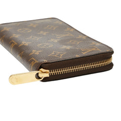 ルイ ヴィトン モノグラム ジッピー ウォレット ラウンドファスナー 長財布 M41895 ブラウン フューシャ PVC レザー レディース LOUIS VUITTON 【中古】