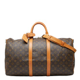 ルイ ヴィトン モノグラム キーポル バンドリエール50 ボストンバッグ ショルダーバッグ 2WAY M41416 ブラウン PVC レザー レディース LOUIS VUITTON 【中古】