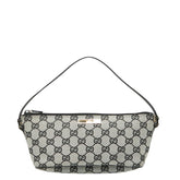 グッチ GGキャンバス ハンドバッグ アクセサリーポーチ 039 1103 ネイビー キャンバス レザー レディース GUCCI 【中古】