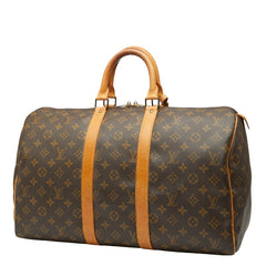 ルイ ヴィトン モノグラム キーポル45 ボストンバッグ M41428 ブラウン PVC レザー レディース LOUIS VUITTON 【中古】