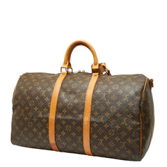 ルイ ヴィトン モノグラム キーポル バンドリエール50 ボストンバッグ M41416 ブラウン PVC レザー レディース LOUIS VUITTON 【中古】
