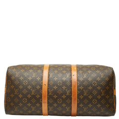 ルイ ヴィトン モノグラム キーポル バンドリエール50 ボストンバッグ M41416 ブラウン PVC レザー レディース LOUIS VUITTON 【中古】