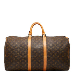 ルイ ヴィトン モノグラム キーポル55 ボストンバッグ トラベルバッグ M41424 ブラウン PVC レザー レディース LOUIS VUITTON 【中古】
