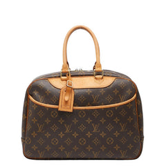 ルイ ヴィトン モノグラム ドーヴィル ハンドバッグ M47270 ブラウン PVC レザー レディース LOUIS VUITTON 【中古】