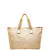 グッチ GGキャンバス ハンドバッグ トートバッグ 267474 ベージュ ゴールド キャンバス レザー レディース GUCCI 【中古】