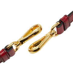 プラダ ショルダーストラップ レッド レザー レディース PRADA 【中古】