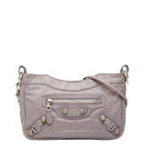 バレンシアガ ジャイアントヒップ ショルダーバッグ 237203 パープル レザー レディース BALENCIAGA 【中古】