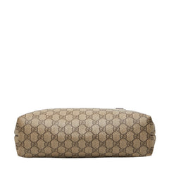 グッチ GGスプリーム ハンドバッグ トートバッグ 211138 ベージュ アイボリー PVC レザー レディース GUCCI 【中古】