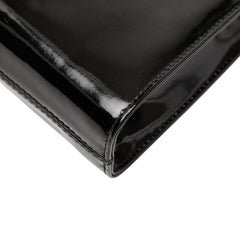 サルヴァトーレフェラガモ ガンチーニ チェーン ショルダーバッグ ブラック エナメル レザー レディース Salvatore Ferragamo 【中古】