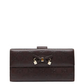 グッチ グッチシマ プリンシー 長財布 167464 ブラウン レザー レディース GUCCI 【中古】