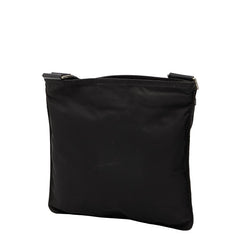 プラダ 三角ロゴプレート ショルダーバッグ ブラック ナイロン レディース PRADA 【中古】