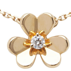 ヴァンクリーフ&アーペル フリヴォル ミニ 1Pダイヤ ネックレス ARP0J100 K18YG イエローゴールド レディース Van Cleef & Arpels 【中古】