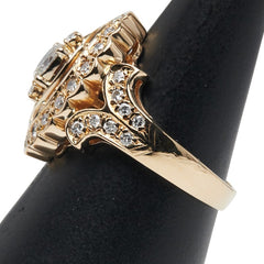 K18YG イエローゴールド ダイヤ0.25ct ダイヤ0.46ct リング 指輪 レディース 13号 【中古】