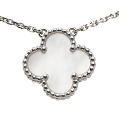 ヴァンクリーフ&アーペル ヴィンテージ アルハンブラ ネックレス VCARF48700 K18WG ホワイトゴールド レディース Van Cleef & Arpels 【中古】