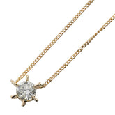 K18YG イエローゴールド ダイヤ0.57ct ネックレス レディース 【中古】