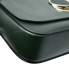 ケイトスペード ニコラ ツイストロック 斜め掛け ショルダーバッグ グリーン レザー レディース Kate Spade 【中古】