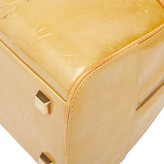 ルイ ヴィトン モノグラム ヴェルニ トンプキン ススクエア ボストンバッグ ハンドバッグ M91149 ベージュ イエロー パテントレザー レザー レディース LOUIS VUITTON 【中古】