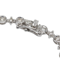 K18WG ホワイトゴールド ダイヤ1.00ct テニスチェーン ブレスレット レディース 【中古】