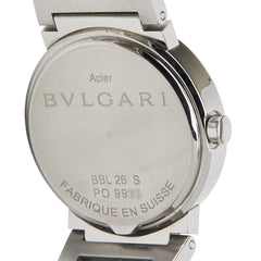 ブルガリ ブルガリブルガリ 12Pダイヤ 腕時計 BBL26S クオーツ ブラック文字盤 ステンレススチール レディース BVLGARI 【中古】
