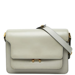 マルニ トランク ショルダーバッグ グレー レザー レディース MARNI 【中古】