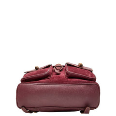 グッチ バンブー リュック バックパック 003 2058 0016 パープル系 スウェード レディース GUCCI 【中古】
