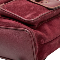 グッチ バンブー リュック バックパック 003 2058 0016 パープル系 スウェード レディース GUCCI 【中古】