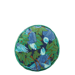 エルメス ボタニカル 鳥 斜め掛け ショルダーバッグ グリーン ブルー コットン レディース HERMES 【中古】