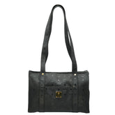 エム シー エム ヴィセトス モノグラム ハンドバッグ トートバッグ ブラック PVC レディース MCM 【中古】