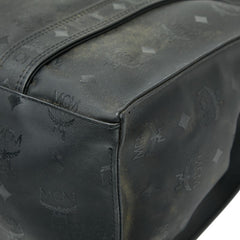 エム シー エム ヴィセトス モノグラム ハンドバッグ トートバッグ ブラック PVC レディース MCM 【中古】