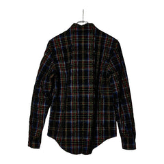 サンローラン 21AW チェック ウエスタンシャツ 長袖シャツ サイズM Y22MA ブラック マルチカラー コーデュロイ コットン メンズ SAINT LAURENT 【中古】