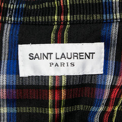 サンローラン 21AW チェック ウエスタンシャツ 長袖シャツ サイズM Y22MA ブラック マルチカラー コーデュロイ コットン メンズ SAINT LAURENT 【中古】