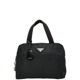 プラダ 三角ロゴプレート ハンドバッグ B8495 ブラック ナイロン レディース PRADA 【中古】